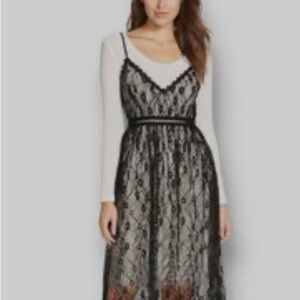 Chic Black Lace Midi Dress